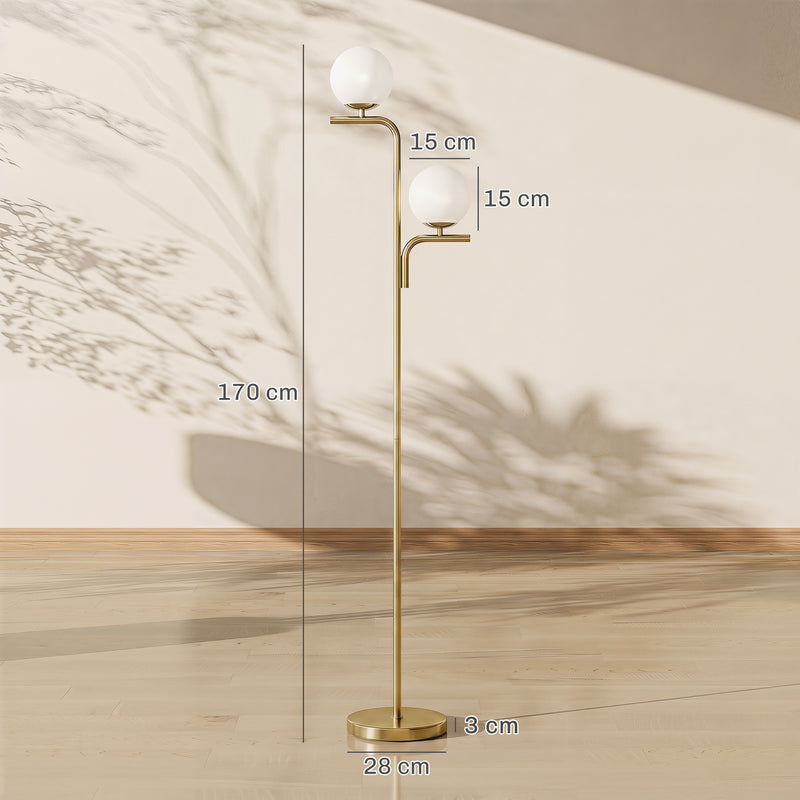 Floor Lamp with Adjustable Light Temperatures and Foot Switch for Living Room or Bedroom