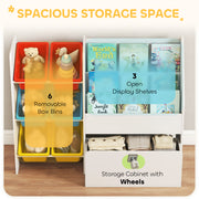 3 Tier Toy Storage Unit With 6 Removable Bins Ideal for Bedroom or Nursery Multicolour