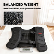 10kg Weighted Vest with Adjustable Straps and Reflective Strips for Running or Training Black AOSOM