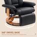 Black Faux Leather Executive Recliner Chair with Padded Armrests For Home or Office by HOMCOM