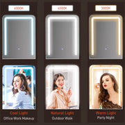 White LED Light Dressing Table with Stool Modern Makeup Vanity by HOMCOM