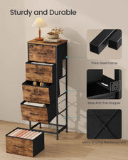 Feature callouts for the steel frame, rear drawer stopper and metal bracing