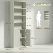 Dimension diagram showing the bookcase's height, width and depth