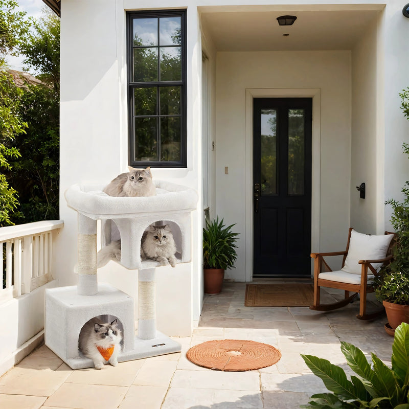 Studio front view of the tall Feandrea cat tree tower
