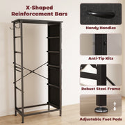 Frame with X-shaped bars and insets of handle, anti-tip kit and adjustable foot, shown in black
