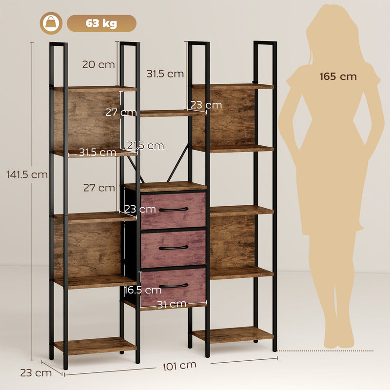 Dimensions diagram showing 101 cm width, 23 cm depth and 141.5 cm height