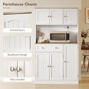Tall Kitchen Pantry Cupboard, White Oak