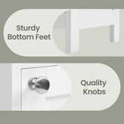 Close-up of the anti-tip kit hardware included with the cabinet