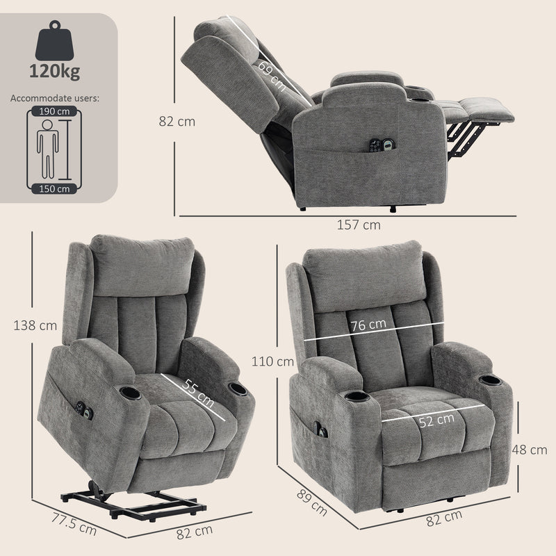 Power Lift Recliner Chair with Massage and Heat for Easy Standing and Daily Comfort