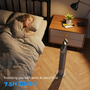 Tower Fan for Small Rooms with Quiet Operation and Remote Control Grey AOSOM