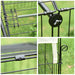 Large Metal Rabbit Run and Guinea Pig Playpen 220 cm Pet Cage in Beige by PawHut