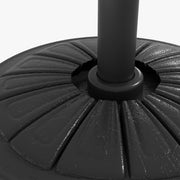 13kg Weighted Patio Umbrella Stand for Stable Garden Shade, Fits 38-48mm Poles, Black Outsunny