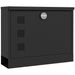 Wall Mounted Weatherproof Post Box with Viewing Windows and Lockable Door Easy Install, Black