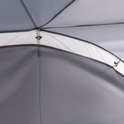 Family Camping Tent for 6 to 8 People with Mesh Walls and Removable Curtains White Grey Outsunny