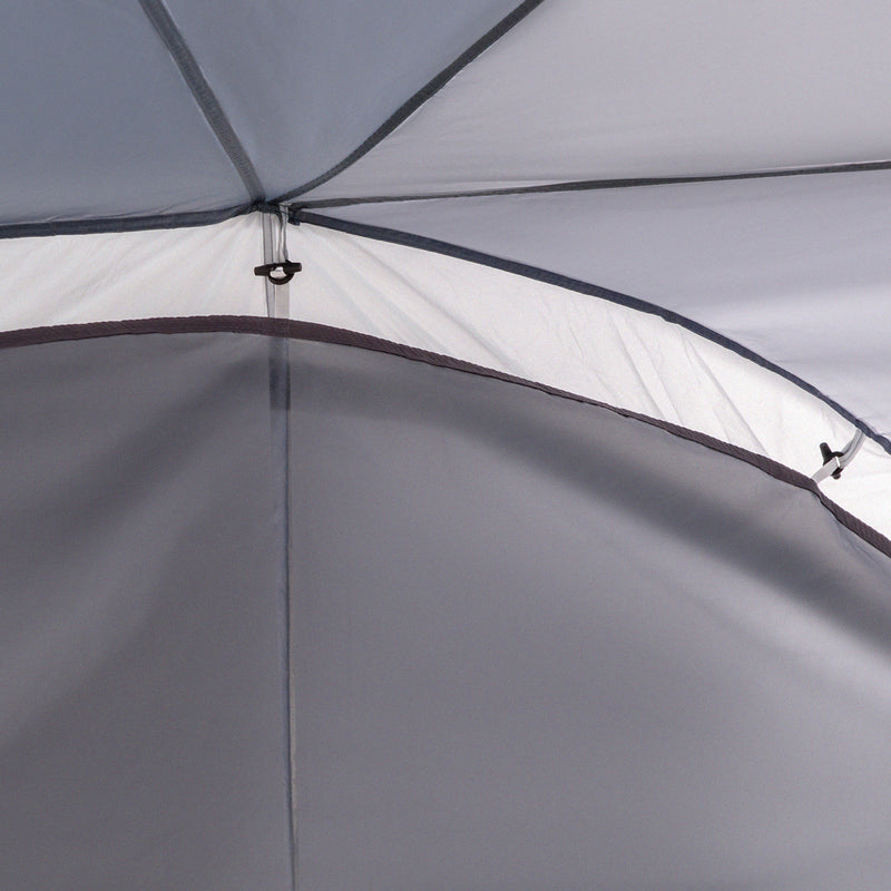 Family Camping Tent for 6 to 8 People with Mesh Walls and Removable Curtains White Grey Outsunny