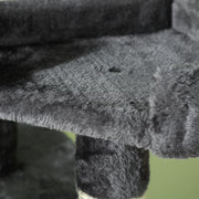 Multi Level Cat Tree Tower With Scratching Posts And Hideaway For Indoor Cats Grey