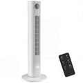 Tower Fan for Quiet Energy Saving Cooling with Remote Control for Home or Office White AOSOM