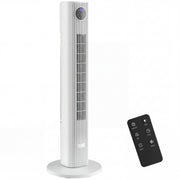 Tower Fan for Quiet Energy Saving Cooling with Remote Control for Home or Office White AOSOM