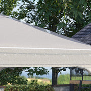 Waterproof 3 x 3m Gazebo Canopy Cover Ideal for Outdoor Events and Garden Use Grey AOSOM