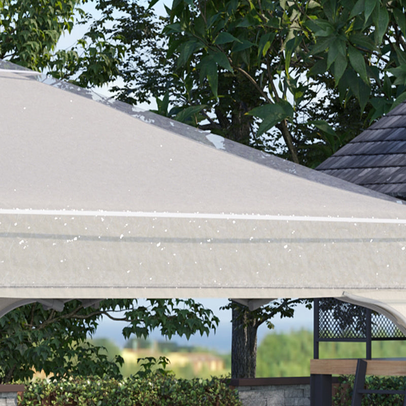 Waterproof 3 x 3m Gazebo Canopy Cover Ideal for Outdoor Events and Garden Use Grey AOSOM