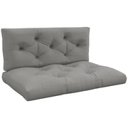 Light Grey Padded Pallet Cushion Set for Garden Seating Comfort and Outdoor Use