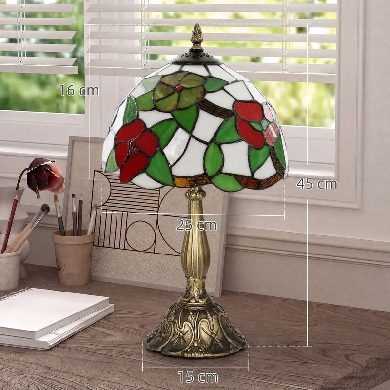 Table lamp dimensions diagram showing 45 cm height, 25 cm shade width and 15 cm base