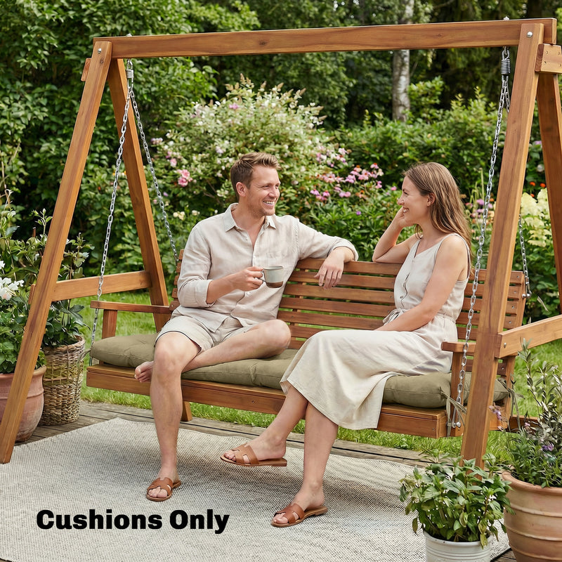 Sun Lounger Cushion with Full-Length Support and Water-Repellent UV Fabric Sand