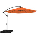 Cantilever Garden Parasol with Base & Cover Adjustable UPF30+ Shade and Overhanging Design for Patios Outsunny