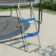 Trampoline Ladder with Wide Non Slip Steps for Safe Garden Access Blue AOSOM