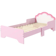 Toddler Princess Bed Frame With Cloud Design For Kids Bedroom 143 x 74cm, Pink