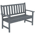 Garden Bench for Two with Weatherproof Low Maintenance Design Grey Outsunny