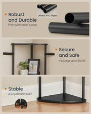 Dimensions diagram of shelving unit 90 x 40 x 180 cm