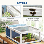 Close-up of the tortoise house's sleeping compartment
