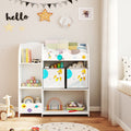 White SONGMICS toy and book organiser bookcase styled in a children's bedroom