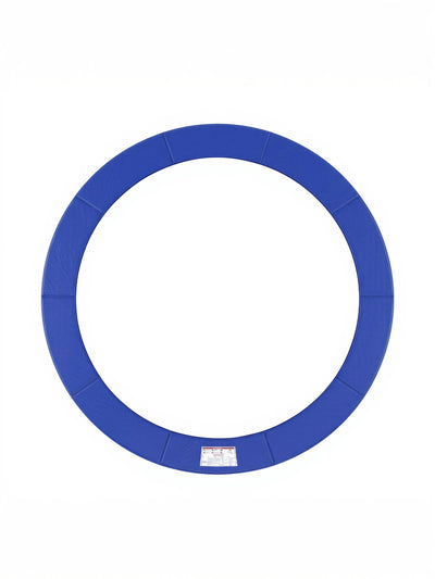 Blue SONGMICS trampoline safety pad shown flat from above as a complete ring