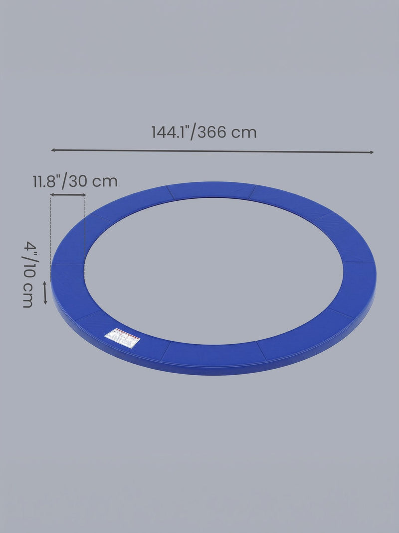 Dimensions diagram showing the safety pad at 366 cm outer diameter with a 30 cm wide band