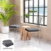 Outdoor Seat Cushions with Thick Foam Support for Garden Chairs 40 x 40 cm Dark Grey Outsunny