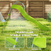 Freestanding Kids Slide with Climbing Ladder for Ages 3-8 Green by AIYAPLAY AOSOM