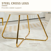 Cream Velvet Lotus Petal Accent Chair with Gold Legs Plush Upholstery and Stylish Design