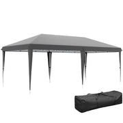 Grey 6 x 3m Pop Up Gazebo with Steel Frame Waterproof Canopy by Outsunny