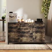 Industrial Sideboard Storage Cabinet with Doors Drawer and Shelves Rustic Brown by HOMCOM