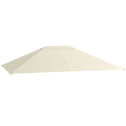 3 x 4m Gazebo Canopy Roof Replacement Top Cover Ideal for Outdoor Use Cream White AOSOM