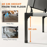 Portable Elevated Dog Bed with Canopy Cooling Raised Pet Cot for Medium to Large Dogs