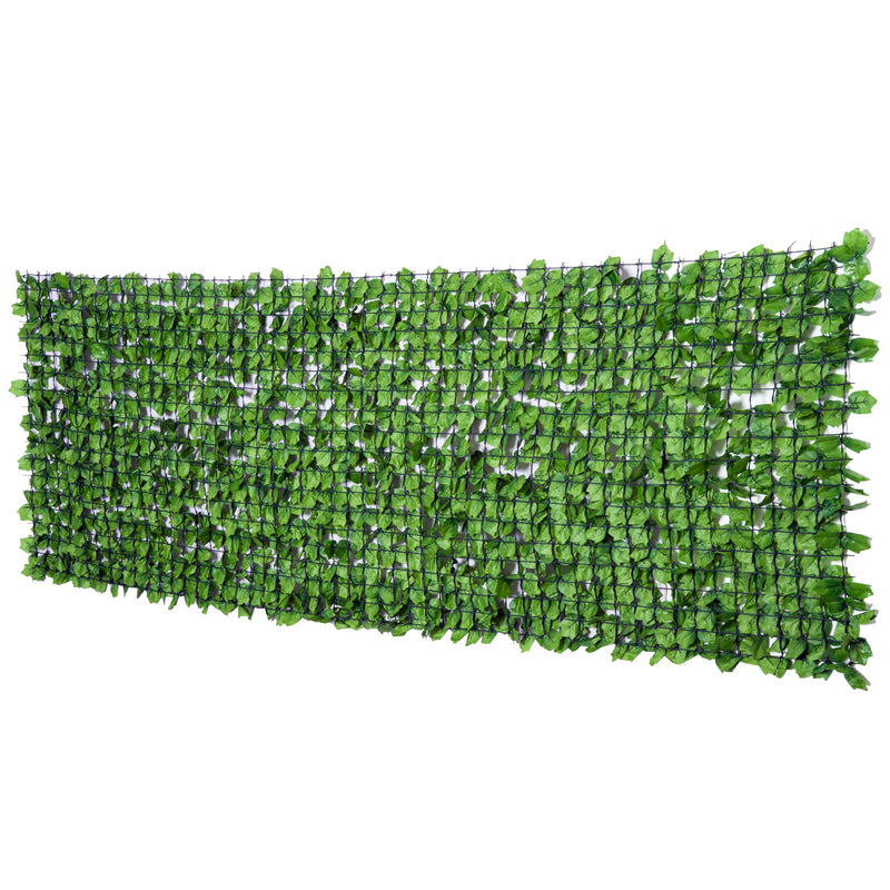 Green 3 x 1m Artificial Leaf Wall Garden Privacy Screen by Outsunny