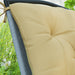 Set of Two Outdoor Seat Cushions Khaki Weather Resistant Padding by Outsunny