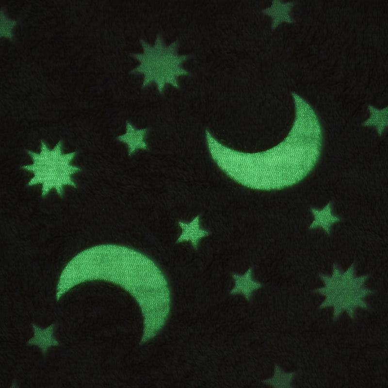 2 in 1 Kids Folding Bed Chair with Washable Cushion Glow in the Dark Design, Pink