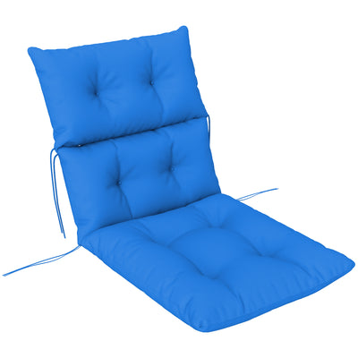 Blue Padded Outdoor Seat Cushion 115 x 56 cm by Outsunny