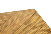 Close-up of the fine natural bamboo grain on the tabletop