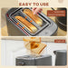 Grey 1.7L Fast Boil Cordless Kettle and 2 Slice Toaster Set With 6 Browning Levels by HOMCOM