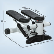Mini Stepper Exercise Machine with LCD Display and Non Slip Pedals in White by Outsunny AOSOM
